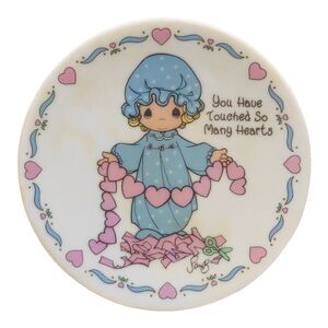Precious Moments Trinket Dish Plate 'Touched So Many Hearts' Hero Friend Teacher